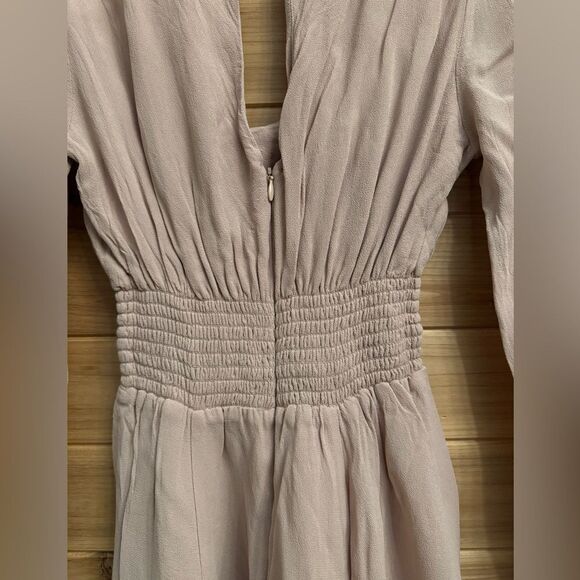 Reformation Size XSmall Long Sleeve Tie Bust Smocked Wilder Mini Dress - Picture 9 of 13